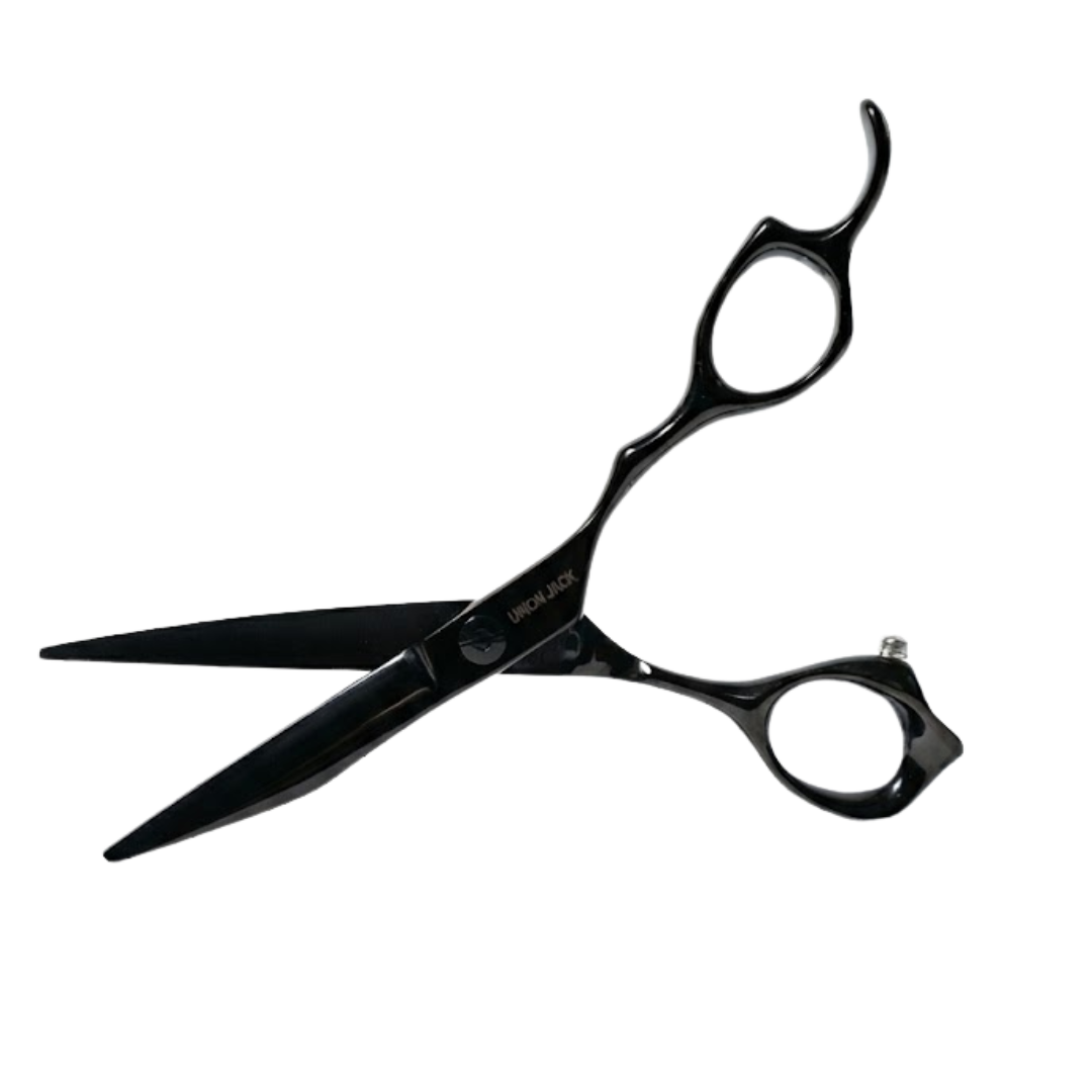 Black Titanium Professional Shears - Professional Barber Scissors Lebanon - Union Jack