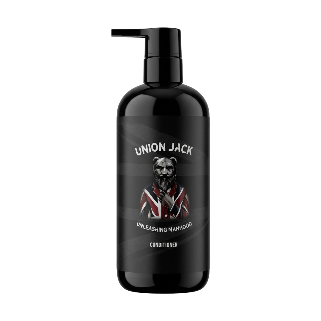 Man applying hair conditioner showing smooth and healthy hair results