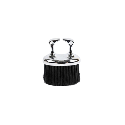 Chrome finger loop beard brush