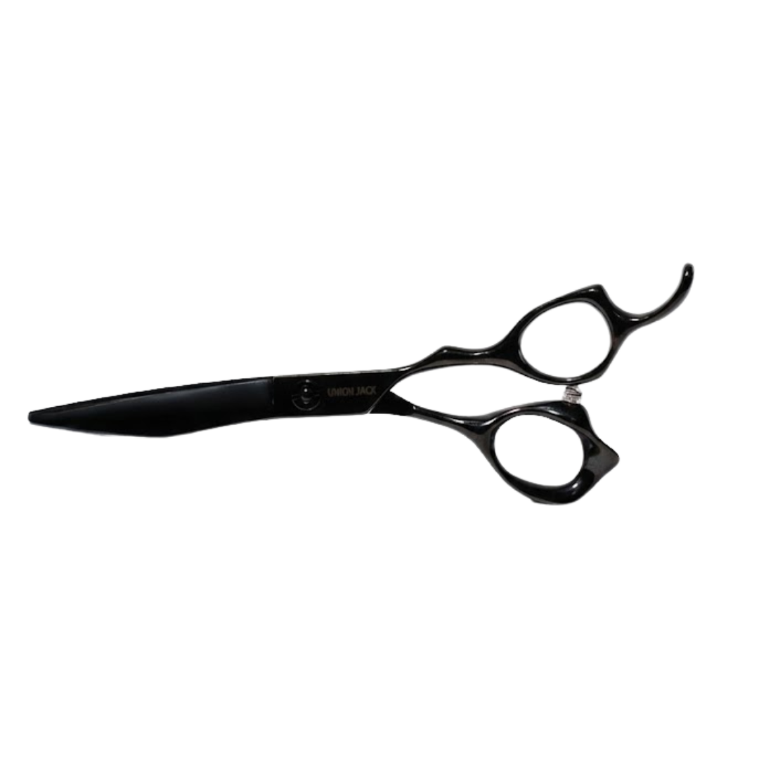 Black titanium barber shears