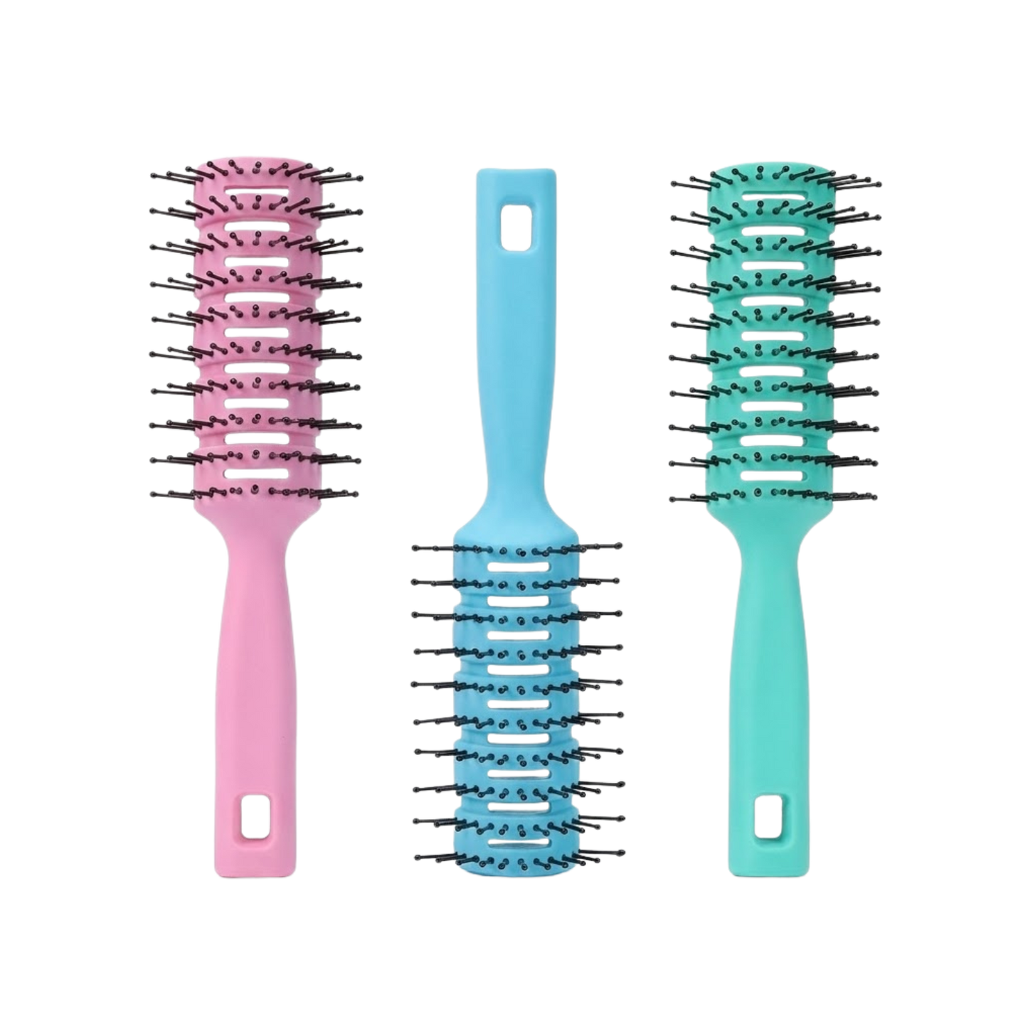 Vented detangling hair brush