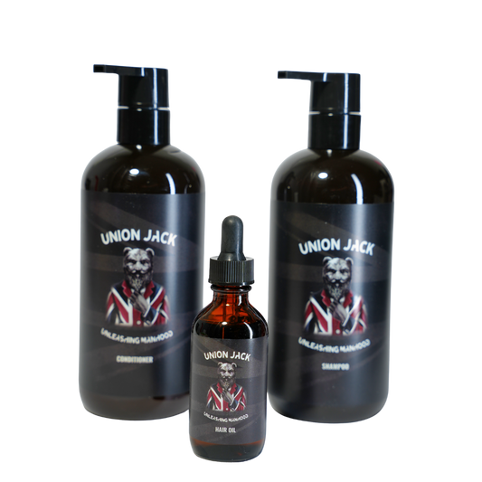 Hair Care Essential Trio - Hair Loss Prevention Kit for Men - Union Jack