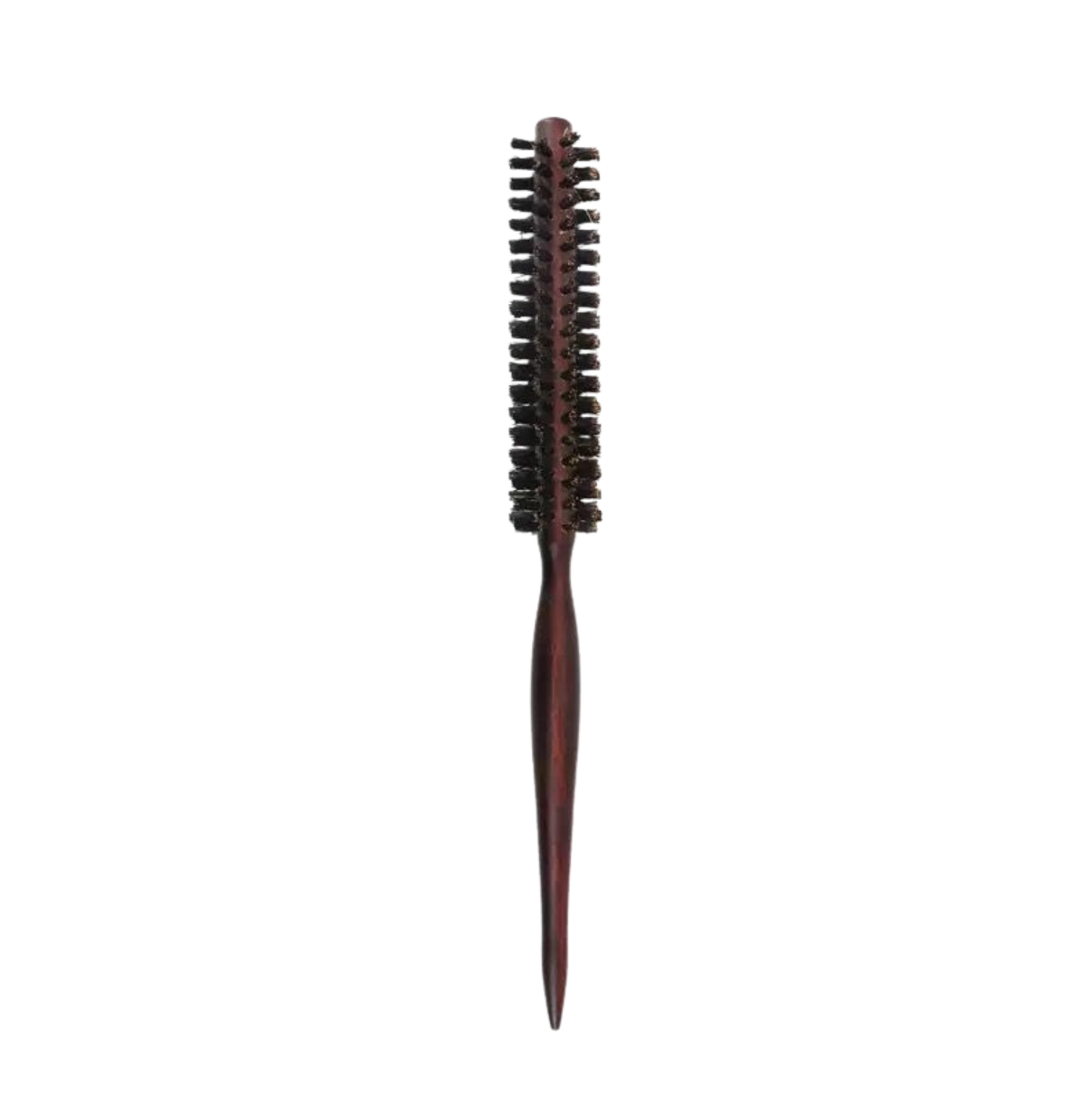 Wooden boar bristle round brush